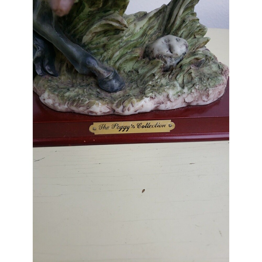 LARGE The PEGGY COLLECTION Lady Woman Riding Horse Statue Figurine 13 1/2" Tall - Picture 5 of 12